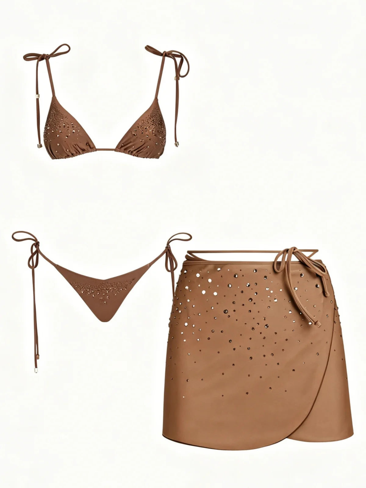 Sexy Rhinestone Decorated Bikini Women Swimwear Fashion Lady Lace Up Biquini Swimsuit Luxury Mujer Bathing Suit Female Beachwear