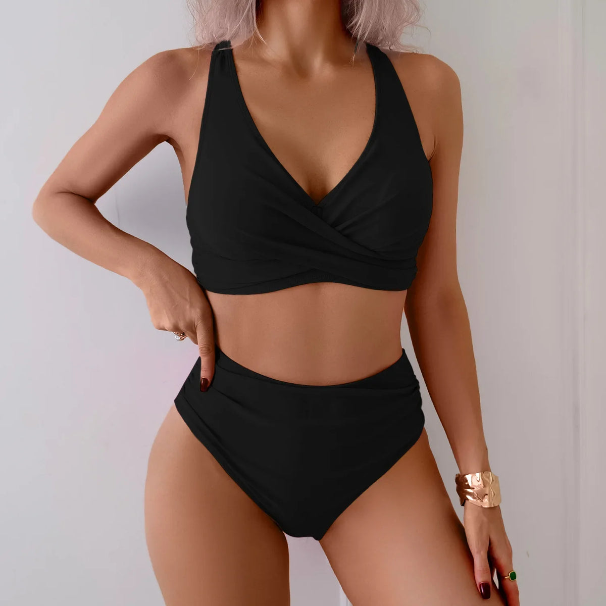 Sexy Push Up Bikini 2026 Women Swimsuit Two Pieces Swimwear Female High Waist Bikinis Set Green Bathing Suits Brazilian Biquin