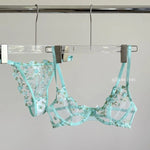 Everyday French Lace Bra Set Sheer Mesh Underwire Large Bust Support Floral Embroidery Comfort Wear Sexy MOYISU Panty Tushy Set