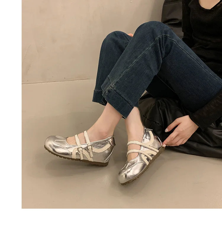 Women's Retro Elegant Shallow Mouth Casual Wedge Heel Mary Jane ShoesAutumn New Fashion Versatile Comfortable Single Shoes