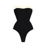 2Pcs Black White Swimsuit 2026 Bandeau Biquini Women Sexy Bikini Push Up Swimwear Female Patchwork Dress Bathing Suits Beachwear