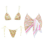 Shiny Diamond Bikini Set Sexy Women Swimsuit Push Up Swimwear Female Bandeau Biquini Halter Bathing Suit Blue Bodysuit Beachwear