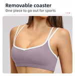 Sexy Back Sports Bra Top Women's Push-Up Yoga Underwear Fitness Top Running Workout Yoga Top Soft Beauty Back Bras Gym Underwear