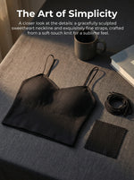 Women's Wireless Bra No Pad Camisole Top Solid Color Sweetheart Neck Fine Strap Lounge Wear M022