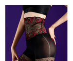 High Lace Waist Sexy Panties 5D Oil Shiny Glossy Sheer See Through Boxers Package Hip Boyshort Woman Safety Shorts Underwear