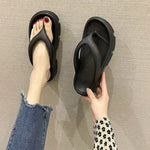 Thick Sole Wedges Flip Flops For Women 2025 Summer ClipPlatform Sandals Woman Non-slip Beach Slippers Girls Outdoor Slides