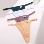 S-XL Cotton Thongs Women Sexy Low Waist T-Back Underwear Ladies Bikini Panties Comfortable Cotton Underwear G-string Lingerie