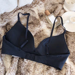 Seamless Underwear for Women Sexy Small Breast Push Up Bra Wireless Breathable Lingerie Backless Comfort Adjustable Brassiere