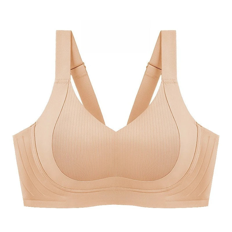 Plus Size Unlined Minimizer Bra Wire-Free Side Support Anti-Sag Lightweight Lift Soft Support Underwear Women Sport Everyday Bra