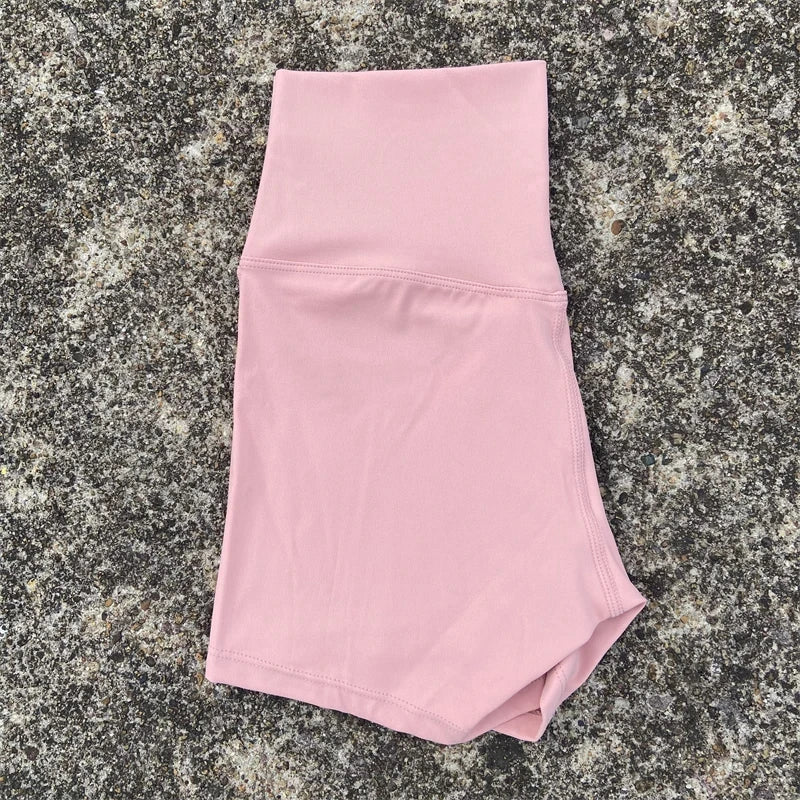 Solid Color High Waist Yoga Short Leg Women Fitness Sport ShortBike Soft Squatting Proof Comprehensive Training Jog Athletic