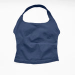 NCLAGEN Gym Halter Top Woman longline strappy tank Padded yoga clothing Fitness workout Running Activewear pilates clothes