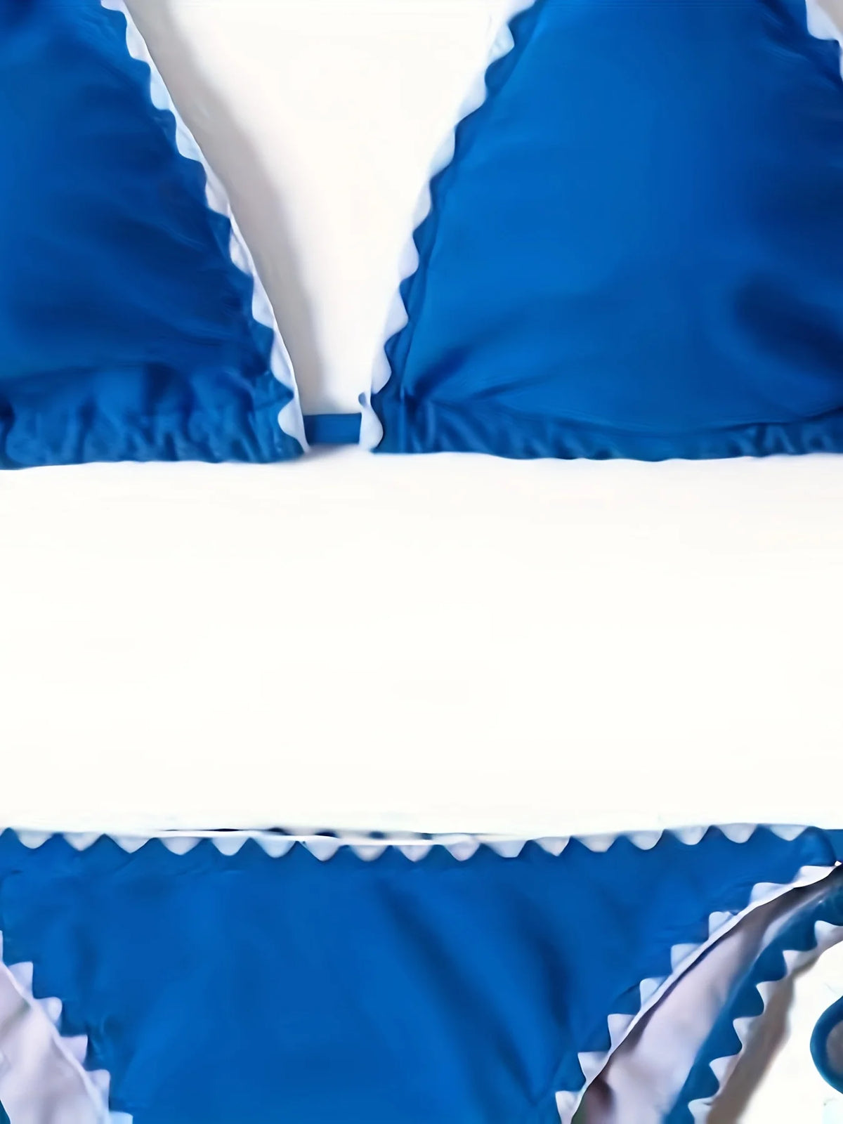 ZTVitality Blue Sexy Bikini Set 2024 New Arrival Biquini Padded Bra Halter Bandage Swimsuit Women's Swimwear Whip Stitch Summer