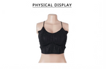 Black Rhinestone Camisole for Women Sexy Slim Fit Seamless Backless Short Top Night Out Clubwear