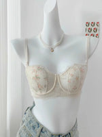Elegant Minimiser Bralette Large Chest Rabbit Ear Lace Pure Comfort UK Fit Thin Support Non Padded Wirefree Bra Set S-XL AB 32