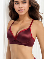 Red Lace Bra French Style Braissere Vintage Push Up Breathable women sexy Lingerie Ladies' underwear MR3594