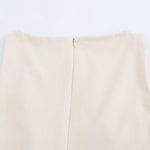 Foridol Bowknot Pleated Tank Short Dress for Women Sleeveless Casual Party Short Dress Female Casual Autumn Winter Dress