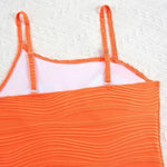 Girl Orange One Piece Swimsuit for Kids Children's Swimwear 8-12 Years Beach Wear Cute Bathing Suit Teenagers Holiday Outfit