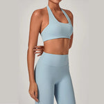 Sexy Fitness Bra Women Sports Sports Bra Halter Top High Support Push-up Open Back Running Gym Wear Yoga Bra Workout Underwear