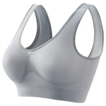 Women Wide Strap Seamless Tank Bra Without Pads Plus Size Knit Sports Bralette Wireless Bra Vest Crop Top Sexy Lingerie S-5XL