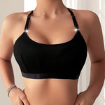 1pcs New Style Ribbed Women Camisole String Pearls Decor Backless Underwear Sexy Lingerie Comfortable Wire-Free No Pad Lady Bras