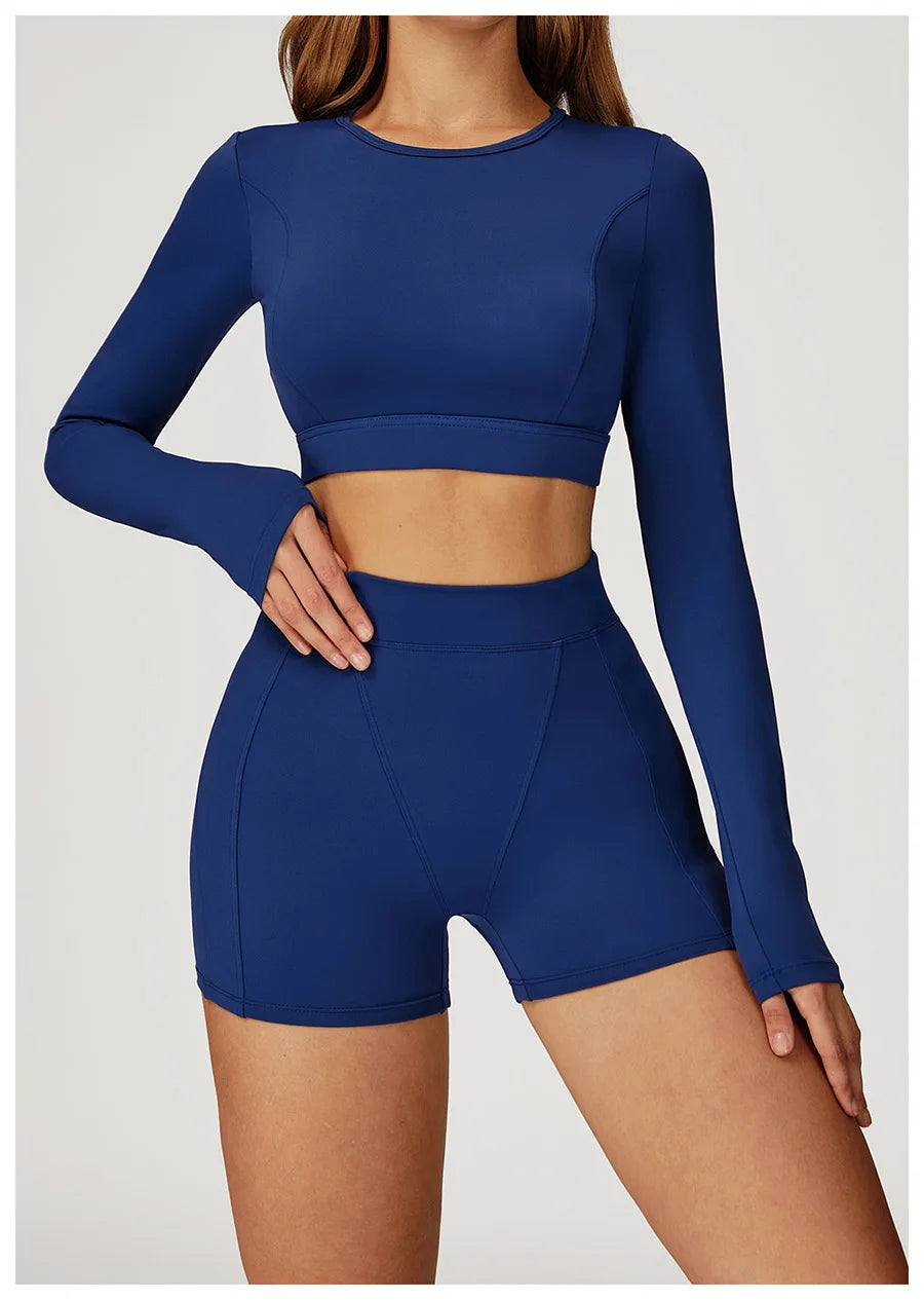 New Yoga Set 2Pcs Women No Logo Tank Tops High Waist Seamless Shorts Workout Outfit Fitness Gym Clothes Workout High quality