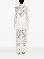 Woman Dress Clothing V-neck White Lace Dress 2025 Vestidos Para Mujer Fall Lace-up High Slit Slim LongEvening Party Dresses
