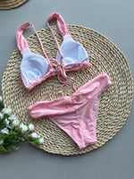 2025 New Bikini European and American Sexy Bikini Solid Color Split Women's Swimsuit Girls Swimwear Leopard Print Bikini Set