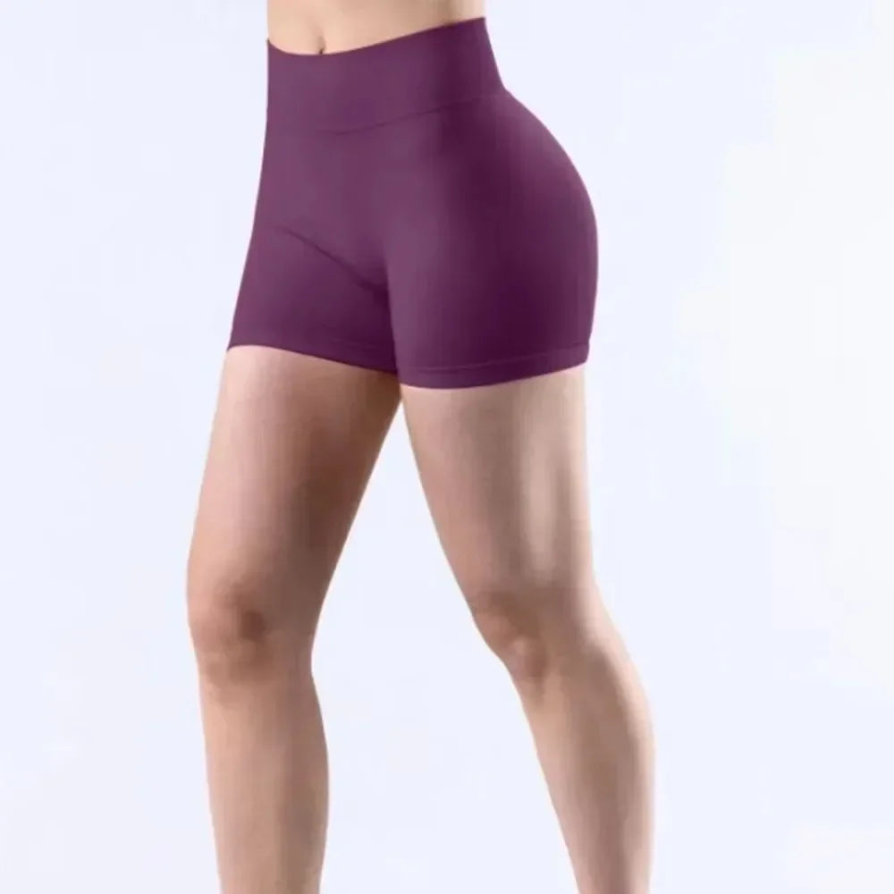 Women High Waist Yoga Shorts Stretch Breathable Sports Shorts Fitness Gym Running Workout Short Pants For Ladies