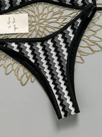 Crochet Striped High Leg Cut Brazilian Bikini Female Swimsuit Women Swimwear Two-pieces Bikini Set Bather Bathing Suit Swim Lady