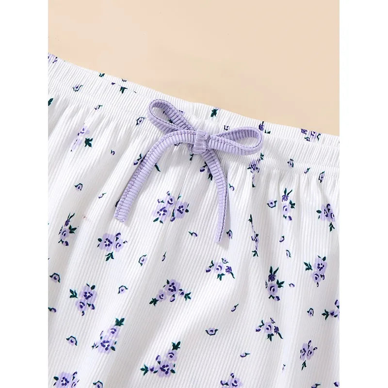 A Set Summer Pajamas For Women Mini Tank Tops And Shorts Best-Selling Loungewear Lace-trimmed Corset & Floral Short Pajama Sets