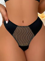 Sexy and Hot Hollow-Out Mid-Waist Panties for Young Women, Butt-Lifting, Trendy and Charming Summer Briefs, Thin
