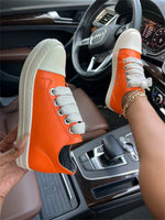 2025 Big Size 44 Women's Platform Skate Shoes Fashion Summer Black Pink Red Lace-up Men Sporty Vulcanize Casual Flat Shoes
