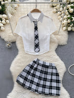 Women's Sexy Bow Lace-Up Sensual Dress Set Fashion Uniform - Trendy Comfortable Dress Ensemble for Adults New