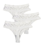 3Pcs/Set Sexy High Rise Panties Women Thongs Comfort G-String Underwear Sexy Lingerie Hollow Bottoms Female Underpants M-L