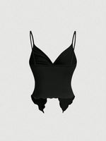Women's Casual Twist Front Crisscross Solid Color Crop Top Sexy Backless Slim Fit Sleeveless Camisole Streetwear 2025 Summer