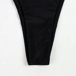 2026 New Sexy Push Up Low Waisted Bikini Set Swimsuit Female Swimwear Women Strappy Solid Black Beachwear Bathing Suits biquini