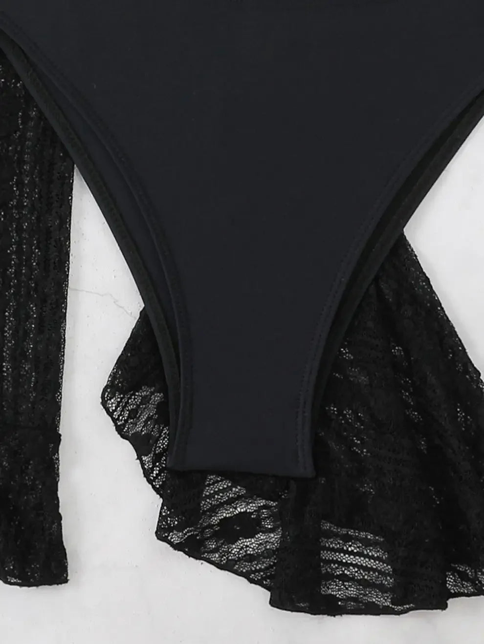Vintage Swimwear Women Long Sleeve Ruffles Cover Up Skirt 4 Piece Bikini Set 2025 Push Up Beach Bathing Suit High Waist Swimsuit
