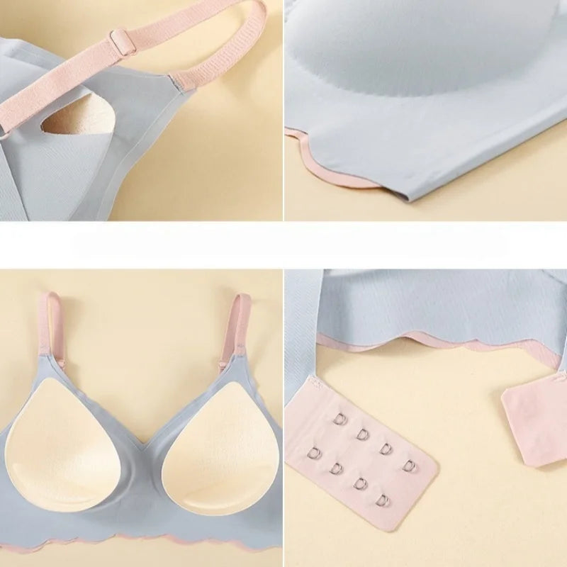 Push-Up Bras For Women Seamless Bra Non-wire Bralette Wire Free Invisible Brassiere V-Neck Sexy Lingerie Padded Underwear S-XL