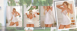 Women Sexy Satin Lace Nightdress Babydoll Lingerie V-Neck Sleeveless Sleepwear Pajama Dress