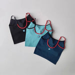 Women's Summer Color Block Yoga Fitness Vest Anti-Sagging One-Piece Camisole Fitness Suit for Active Wear