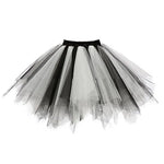 Women Skirt A-line Big Swing Multi-layered Candy Color High Elastic Waist Fluffy Gauze Dancing Performance Short Pleated Skirt