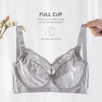 Big Large Size Push Up Bras for Women Plus Size Sexy Transparent Lingerie Full Coverage Underwear Lace Minimizer Bra BH