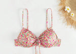 New Sexy Floral Print Push Up Bikini 2024 Women Swimwear Female Swimsuit Two Pieces Thong Bikini Set Bather Bathing Suit Beach
