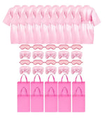 6/8/12Pcs Spa Party Robes Gowns for Girls Kimono Satin Robe Kids Birthday Party Favors Slumber Party Robe Birthday Squad Robes