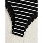 New Sexy Striped High Waisted Bikinis 2025 Swimsuits Women's Swimwear Female Beach Swim Wear Bathing Suits Brazilian Bikini Set