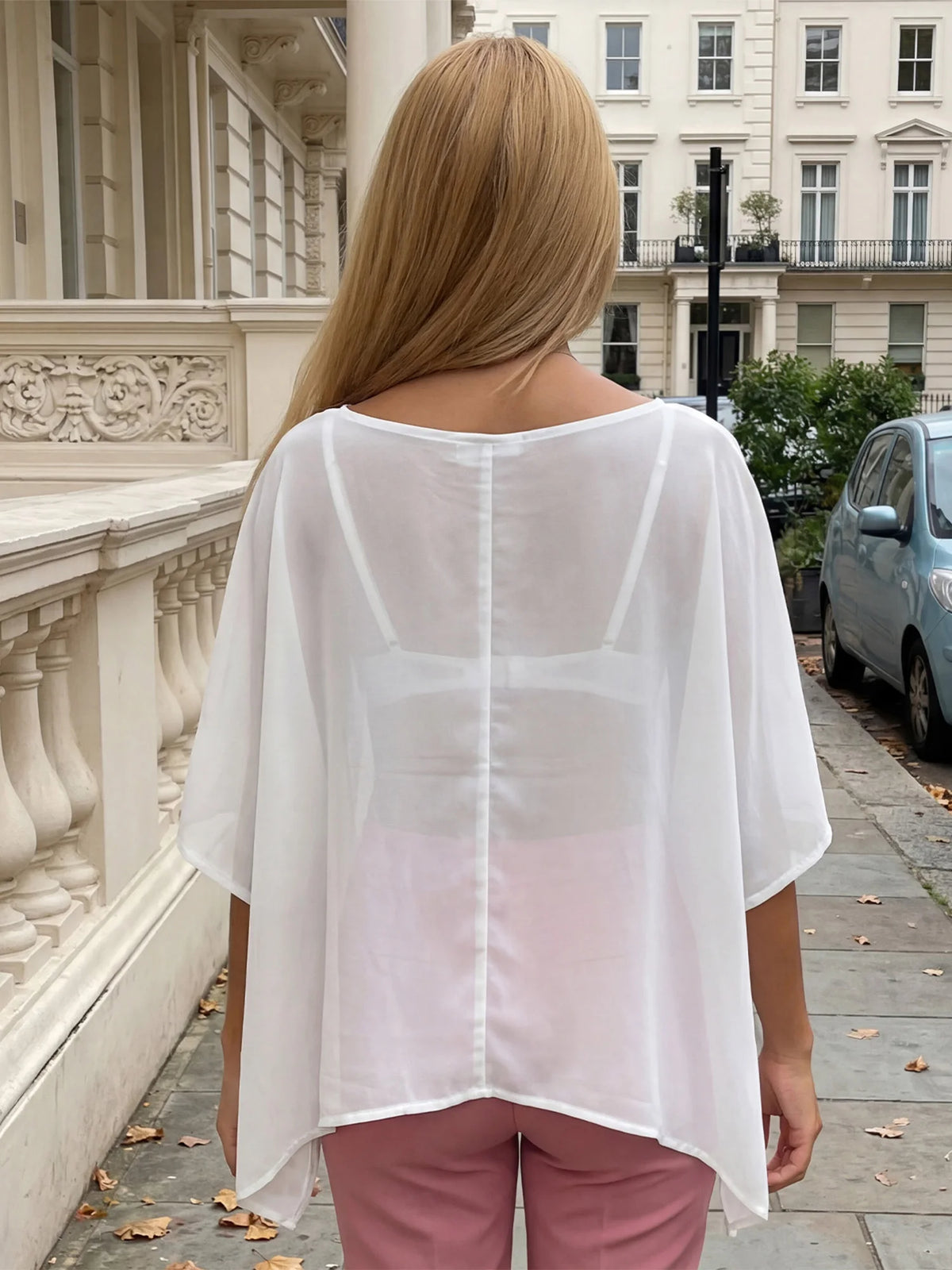 Women Summer Holiday Beach Sheer T-shirts Short Sleeve Tops Oblique Neck Solid Color See-through Irregular Party Clubwear