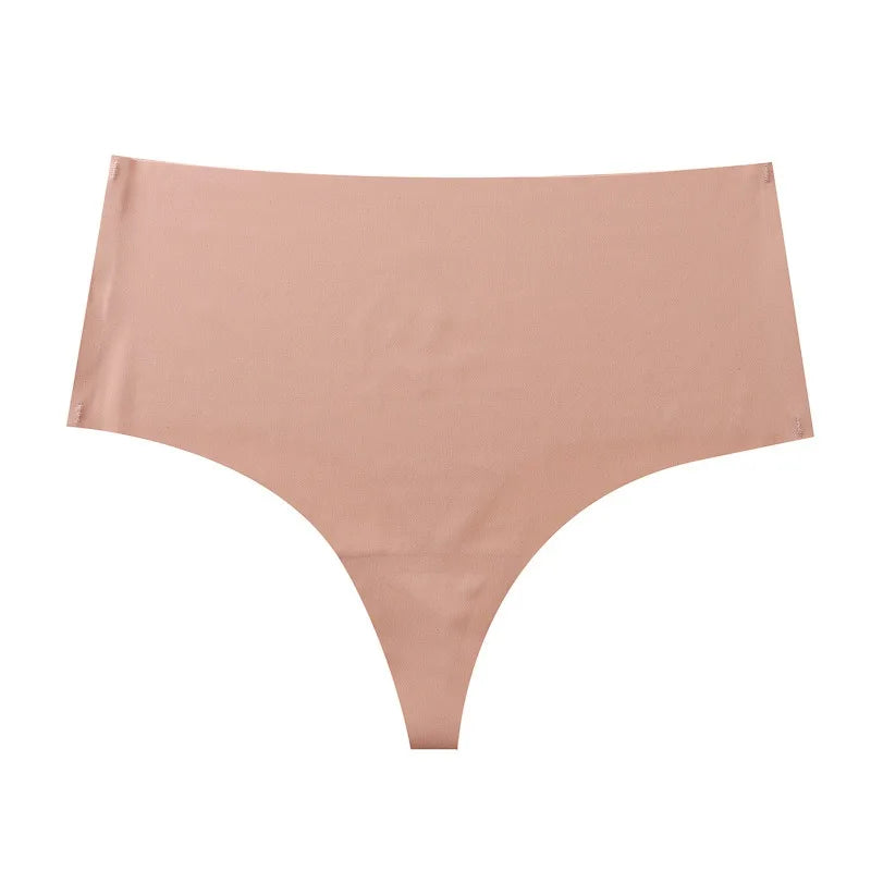 1Pc Women G-string Panties Seamless Thongs Female High Waist Underpants Summer Soft Panties Sexy Lingerie Comfy Thin Underwear
