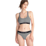 Fashion Bottoming Tops Letter Print Women‘sBra ThongUnderwear Set Sexy Beauty Back Vest Top Seamless Sleep Lingerie Suit