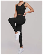 Sexy Fake Two-piece Yoga Tank Top Naked Feel Lace Trim V Neck High Stretch with Bra Pads Gym Running Fitness Dance Tank Top