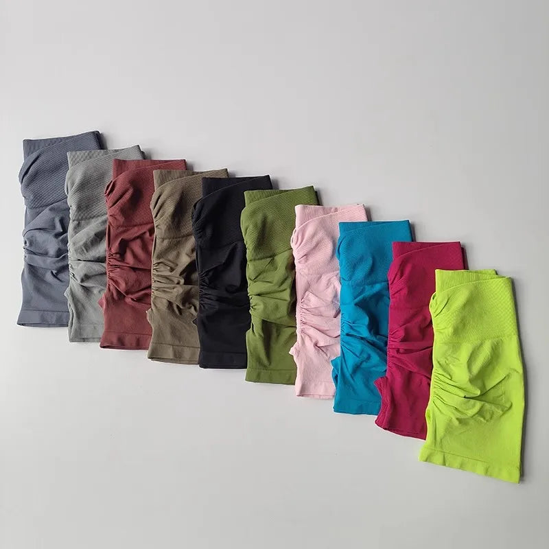 Women's High Waist Sports Shorts Slimming Peach Hip Lifting Speed Drying Tight for Running Cycling Gym Three-Point Short Pants